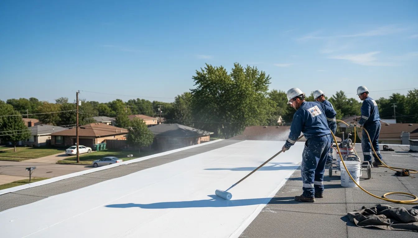 Commercial roof coating in Andover, OH near me
